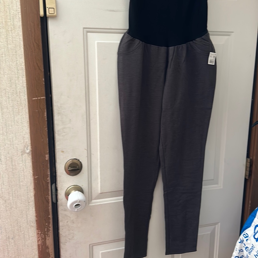MOTHERHOOD FRENCH TERRY MATERNITY LEGGING: FULL PANEL: GRAY: NEW WITH TAGS:  XL